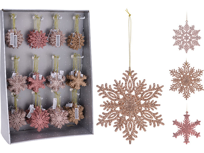 HANGDECO SNEEUWVLOK 10CM 9ASS