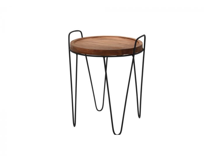 TABLE D'APPOINT RONDE EN TECK PETIT