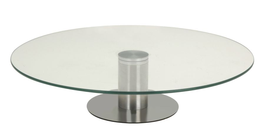 ASSIETTE DE SERVICE EN VERRE TOURNANTE