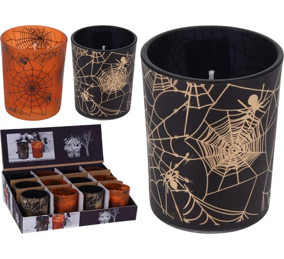 KAARS IN GLAS HALLOWEEN 7CM