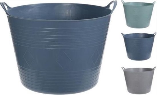 EMMER FLEXIBEL 43LTR 3ASS KLR BLAUW/GROEN/LICHTGRIJS