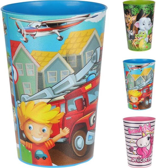 BEKER 340ML PP 3ASS DESIGNS