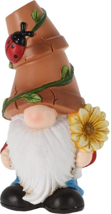 GNOME KERAMIEK MET BLOEM 2ASS