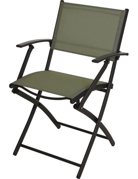 CHAISE PLIANTE POLY TISSÉ VERT