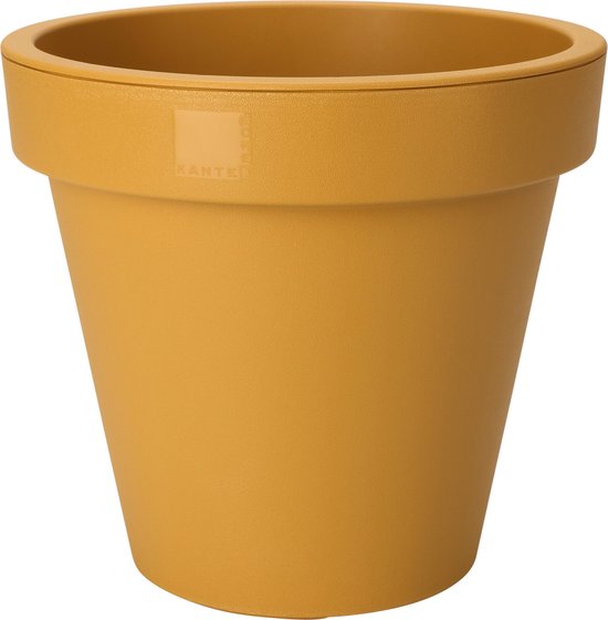 POT DE FLEUR EK ROND 20CM OCRE