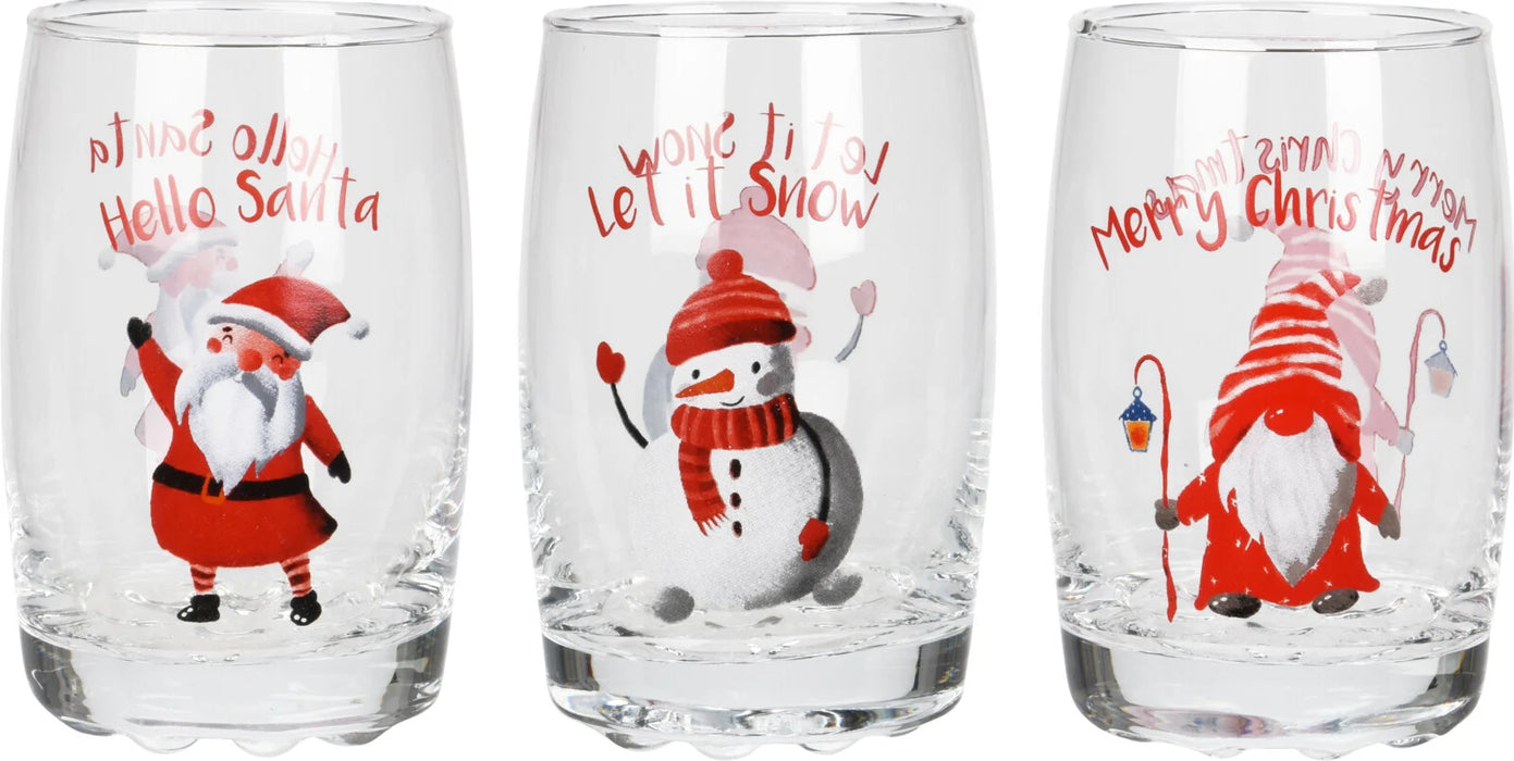 VERRE 300ML SET/3STS NOËL