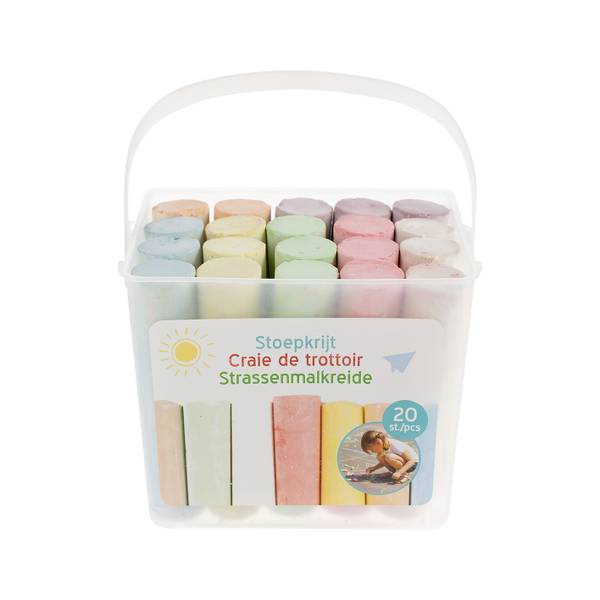 CRAIE DE TROTTOIR 20PCS DANS UN SEAU