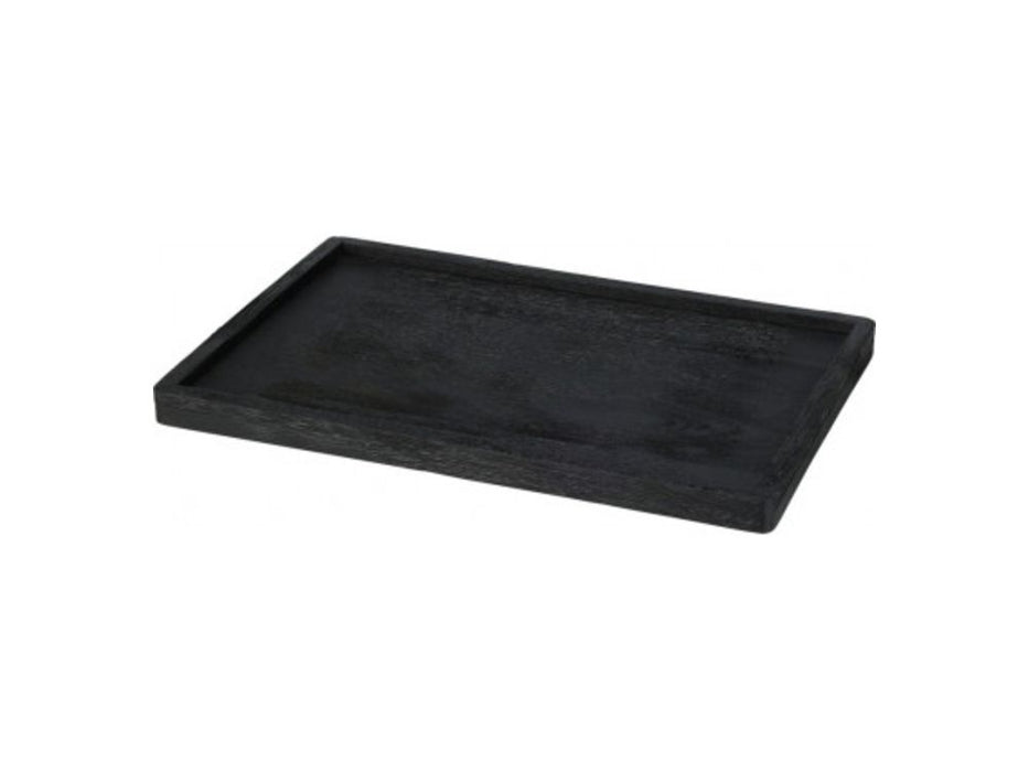 PLATEAU MANGO HOUT ZWART 30CM