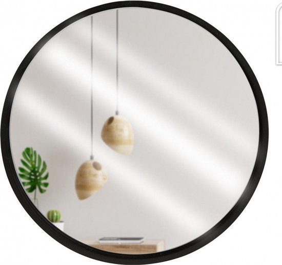 MIROIR FORME RONDE 40CM NOIR