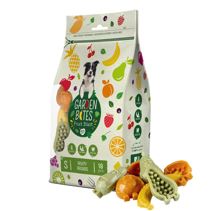 GARDEN BITES FRUITY FRIENDS 7CM - 18PC GEMENGDE KLEUREN