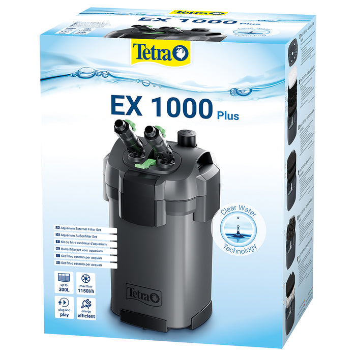 ENSEMBLE COMPLET DE FILTRE EXTÉRIEUR TETRA EX1000 PLUS NOIR