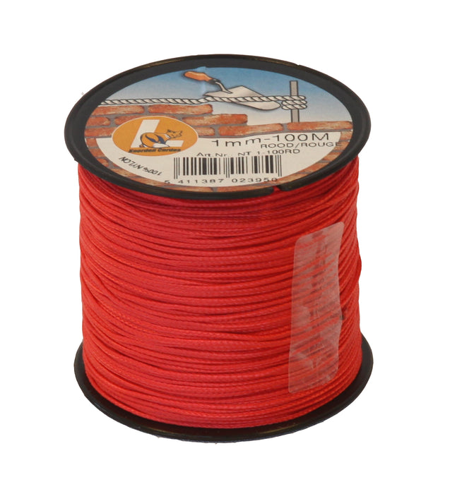 NYLON PLAT 1MM-100M ROUGE