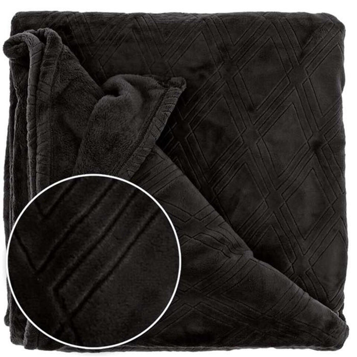 PLAID AUKE 150X200CM BLACK