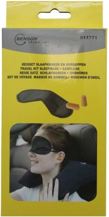 ENSEMBLE DE VOYAGE COMPRENANT MASQUE DE SOMMEIL ET BOUCHONS D'OREILLES