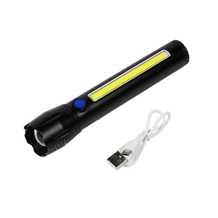 ZAKLAMP TACTICAL LED + COB OPLAADBAAR 166MM