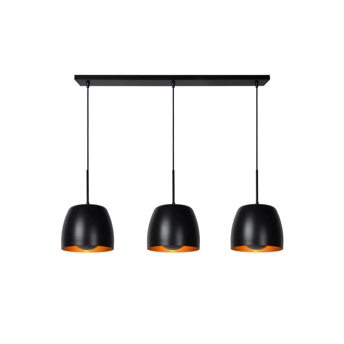 LUCIDE NOLAN - LAMPE SUSPENDUE - 3XE27 - NOIRE