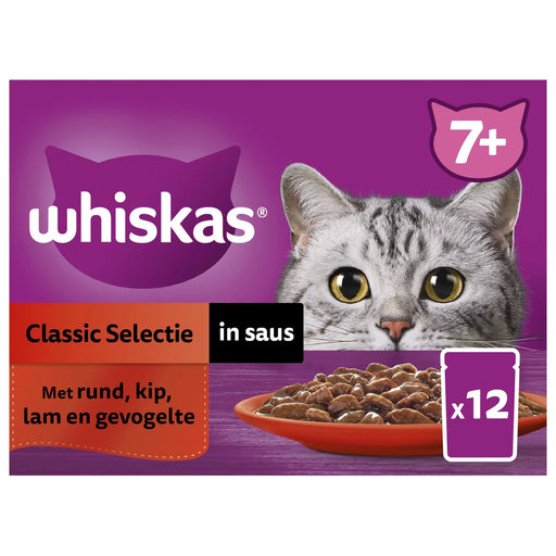WHISKAS 12*85G POUCH CLASSIC 7+