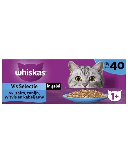 WHISKAS 40*85G POUCH FISH ADULT