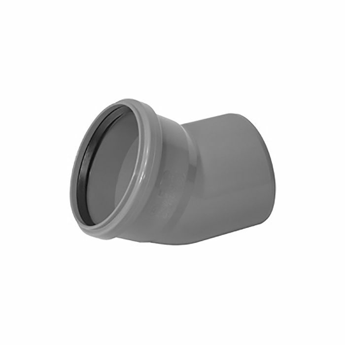 COUDE 30° MS 125MM JOINT FIXE GRIS