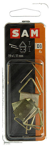 D3-KADERHANGER 19 X 31 MM VERMESSINGD