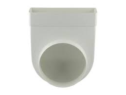 RACCORDEMENT D'ANGLE PVC DROIT/ROND 90° 7017 BLANC Ø 150