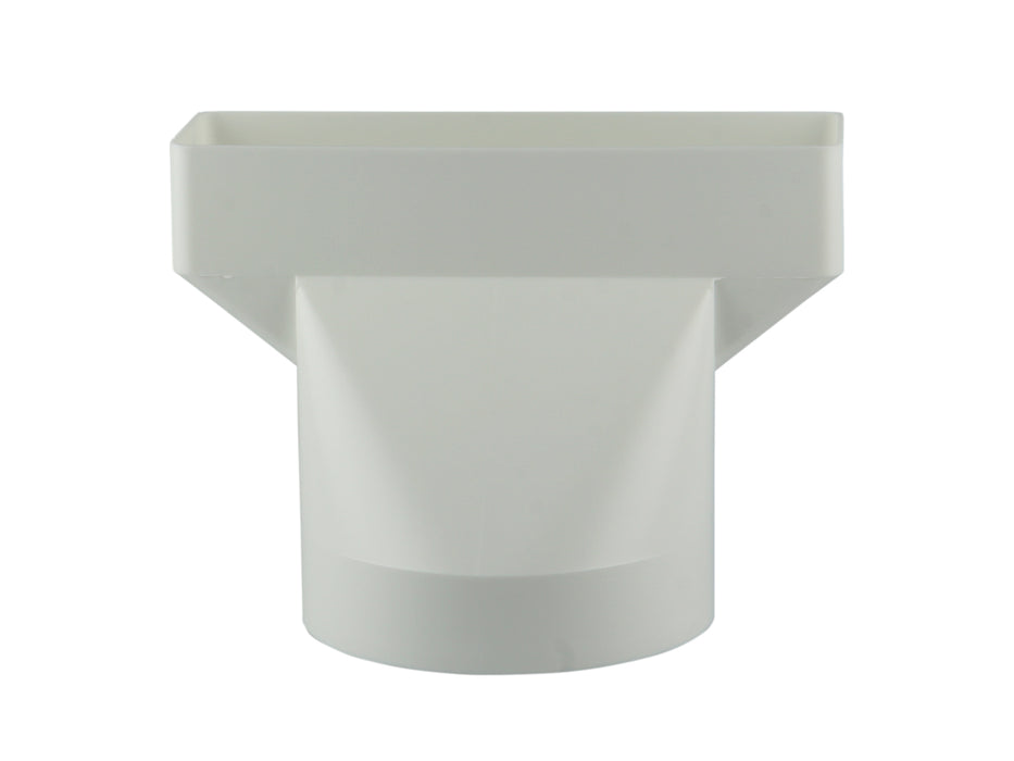 PIÈCE DE RACCORDEMENT EN PVC ROND/DROITE. 7021 BLANC Ø125MM