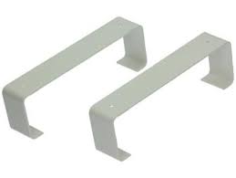 JEU 2 PCS. SUPPORTS DE MONTAGE EN PVC 7023 BLANC 204X60MM