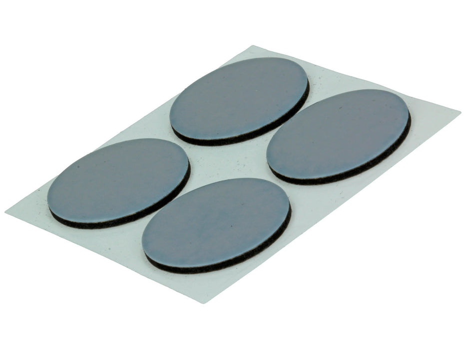 4PCS PASTILLE COULISSANTE PLATE GRIS 28MM