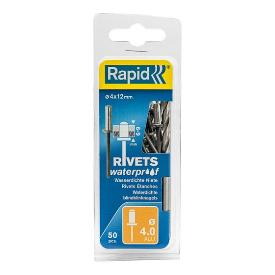 BLINDNIT RAPIDE Ø 4X12MM ÉTANCHE + FORET, 50 PCS, NB