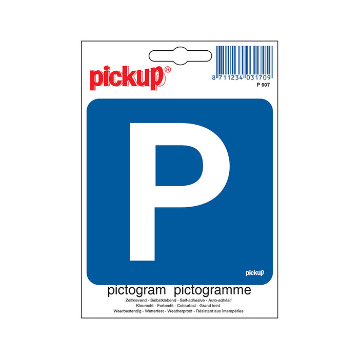 PU STICKER P PARKEREN 100X100 MM