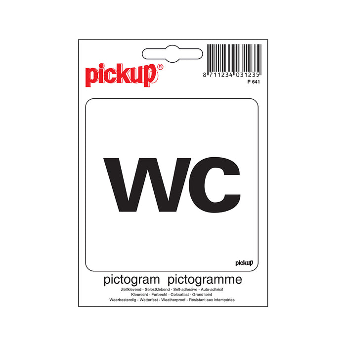 PU STICKER WC 100X100 MM