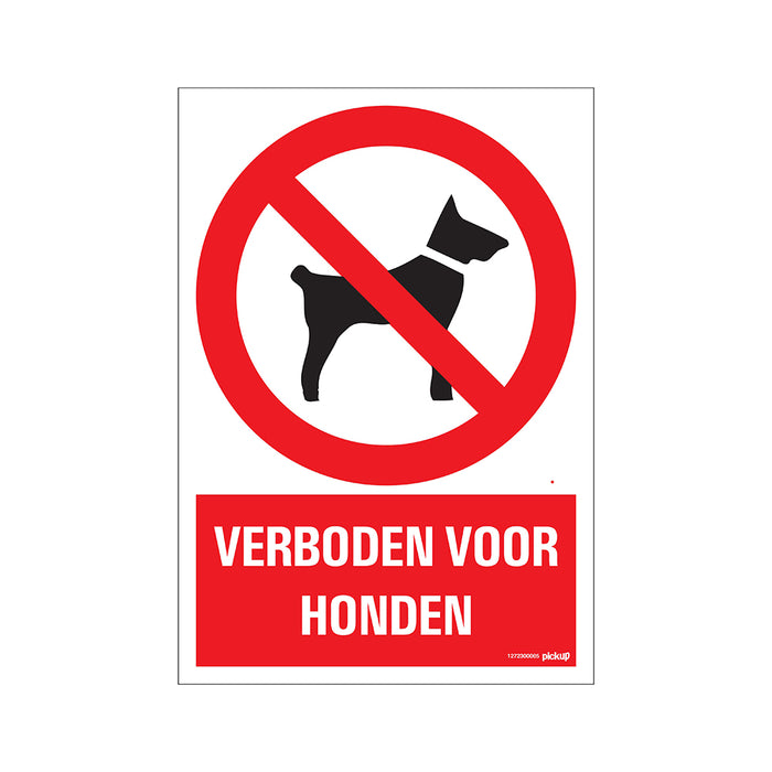 PU BORD VERBODEN VOOR HONDEN 230X330 MM