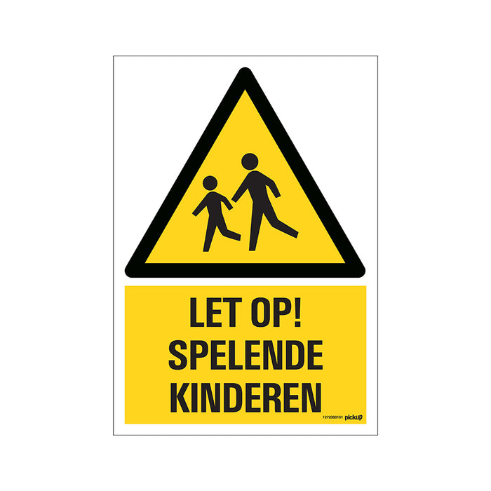 PU BORD LET OP SPELENDE KINDEREN 230X330 MM