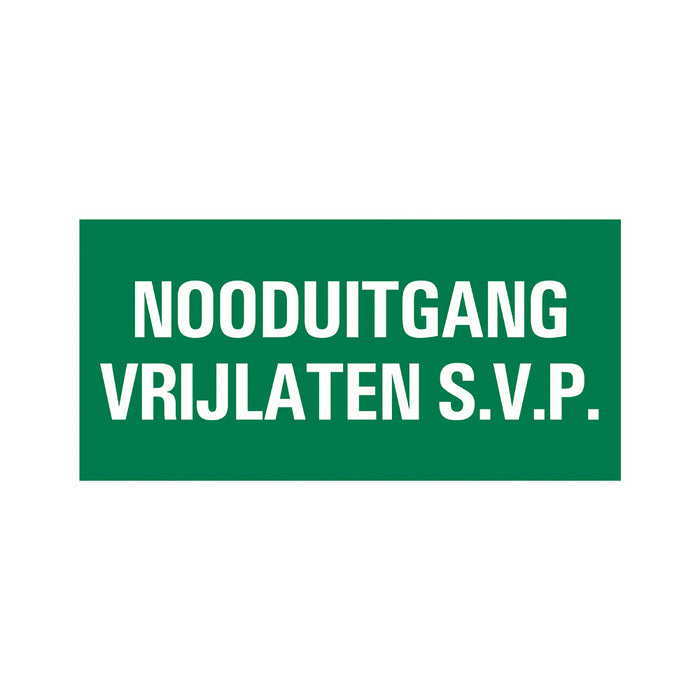 PU BORD NOODUITGANG VRIJLATEN 150X300 MM