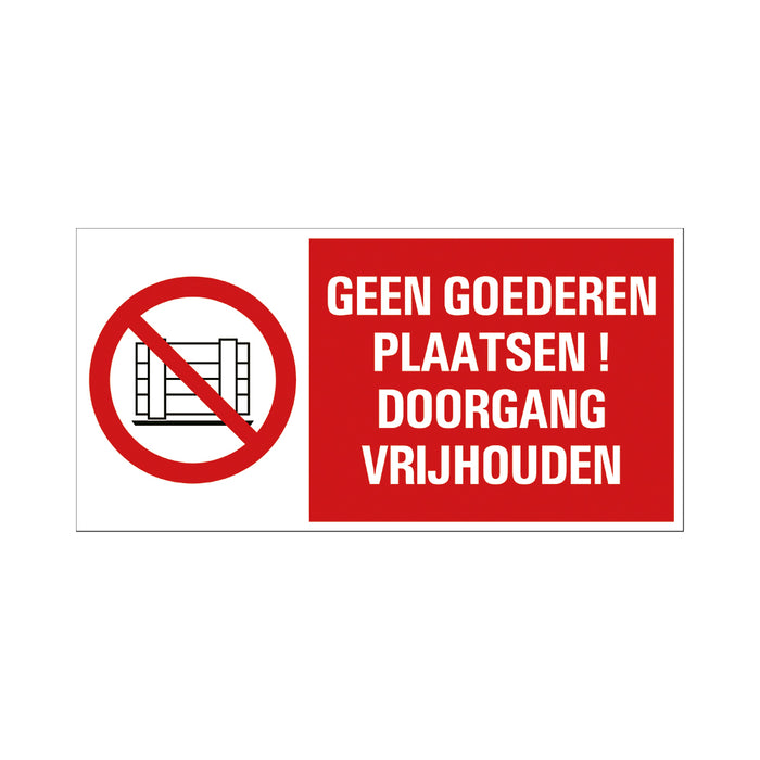 PU BORD GEEN GOEDEREN PLAATSEN&#33; 150X300 MM