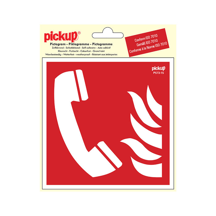 PU STICKER TELEFOON VOOR BRANDALARM 150X150 MM