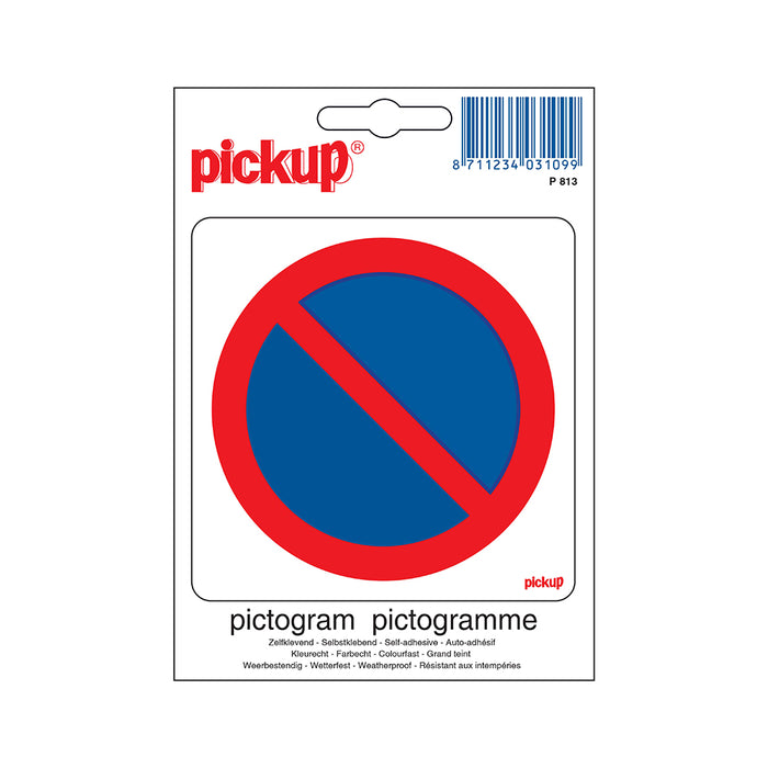 PU STICKER PARKEERVERBOD 100X100 MM