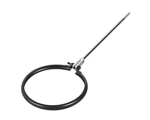 MUURBEUGEL 150 EMAIL ZWART MAT MET TIGE 25CM