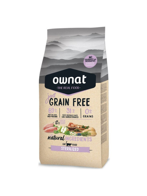 OWNAT CHAT SANS GRAINS JUSTE STÉRILISÉ 8KG