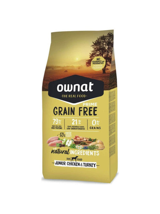 OWNAT GRAIN FREE PRIME JUNIOR CHICKEN &#38; TURKEY 12KG