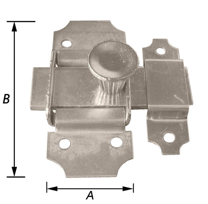 BOUTON GLISSIERE ZINGUÉ 30 MM