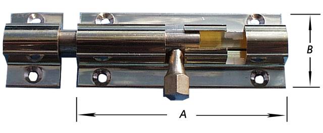 LOQUET EN LAITON CHROMÉ 63 MM