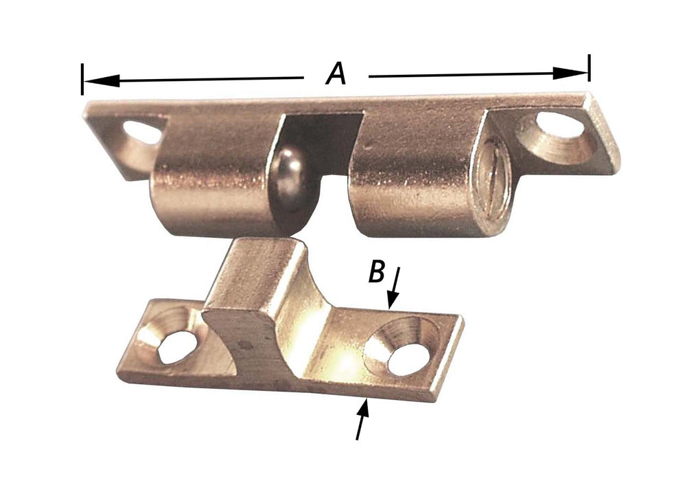 KOGELSLOTJE MESSING ZWAAR 43 MM