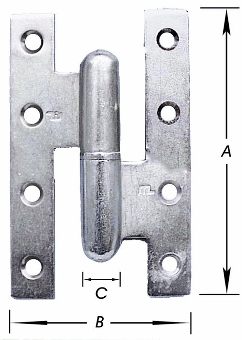 2 H-PAUMELLEN, ZWART, LINKS 140X80 MM