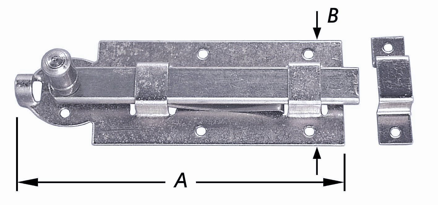 SCHUIF+SLUITBEUGEL, VERZINKT 80 MM