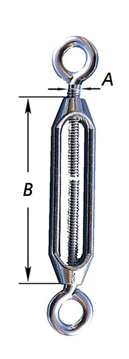 2 TENDEURS DE CÂBLE ŒIL + ŒIL TAILLE 5/32"