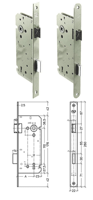 INSTEEKSLOT,OMLEGB.,RVS-LOOK 55X110 MM