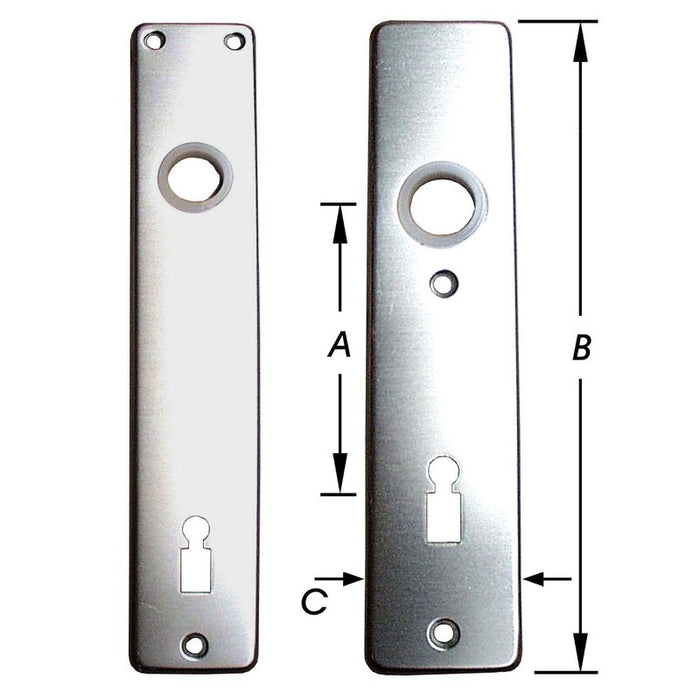 2 DEURSCHILDEN,SLEUTEL.,ALU F1 85 X 210 MM