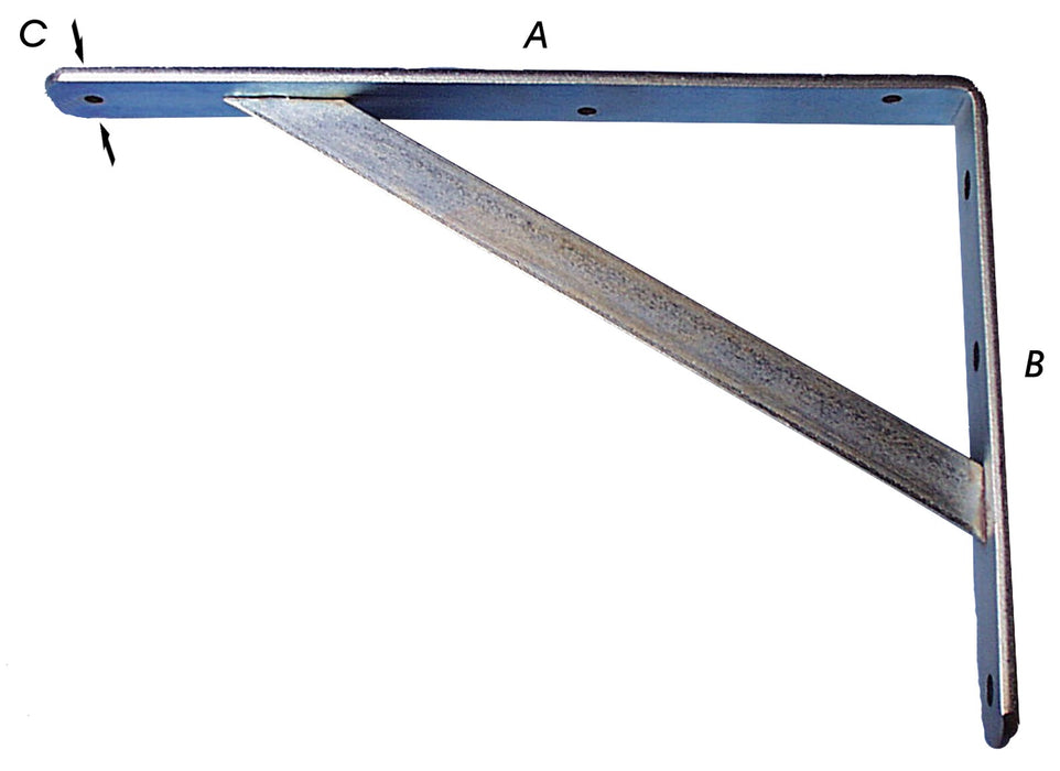 1-1036-500-PORTEURS D'ÉTAGÈRES, ANGULAIRES, GALVANISÉS 500X330MM