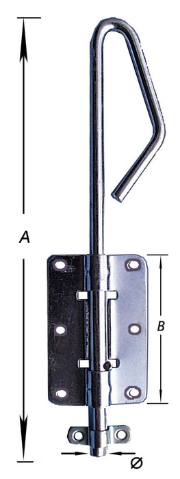 LOQUET À BAÏONNEL, ZINGUÉ 320 MM